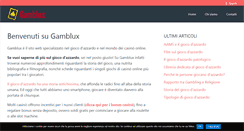 Desktop Screenshot of gamblux.it